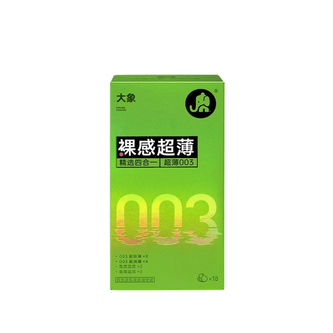 Elephant 003 Chaorun Condoms, Male Condoms, Four-in-one, 18 Pieces*1 Box