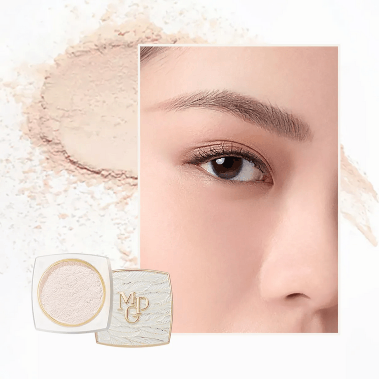 MAOGEPING毛戈平MGP 光感輕柔羽翼蜜粉 白羽翼霧面蜜粉 定妝持久細膩 10g #801 柔米色 提亮膚色 乾皮適用 3