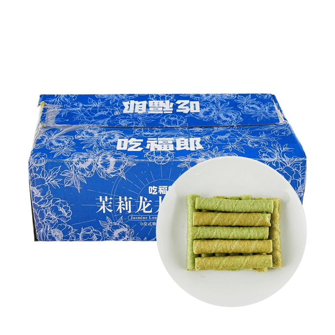 吃福郎 茉莉龍井蛋酥卷 250g 【清新茶香 層層酥脆】