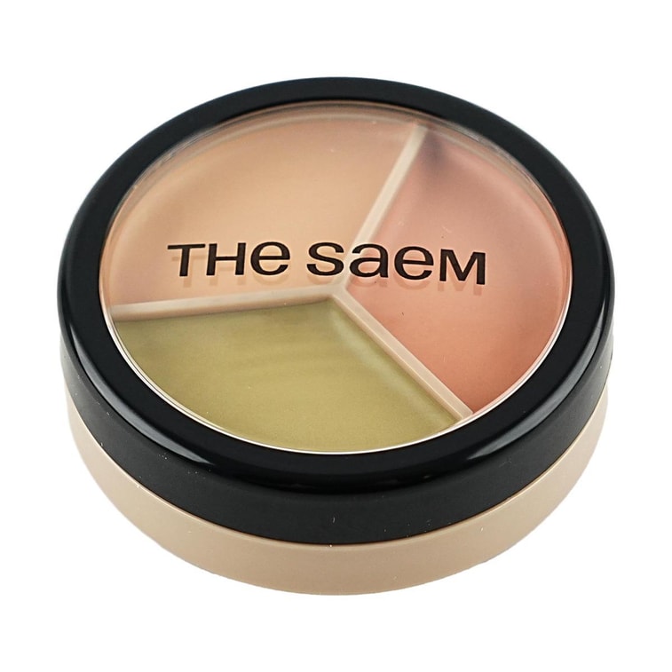 韓國THE SAEM得鮮 三色遮瑕膏 完美遮瑕三效盤 #01 Correct Beige 【修紅遮痘精準校色】 7