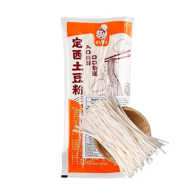 Gansu Dingxi Potato Noodles, Thin Type Noodles, 8.82 oz 【 For Malatang and Hot Pot】