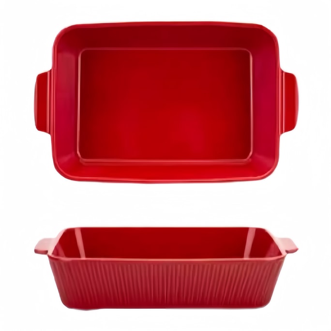 China Red 11 "Creative Baking Pan with two ears # Red 1 piece in