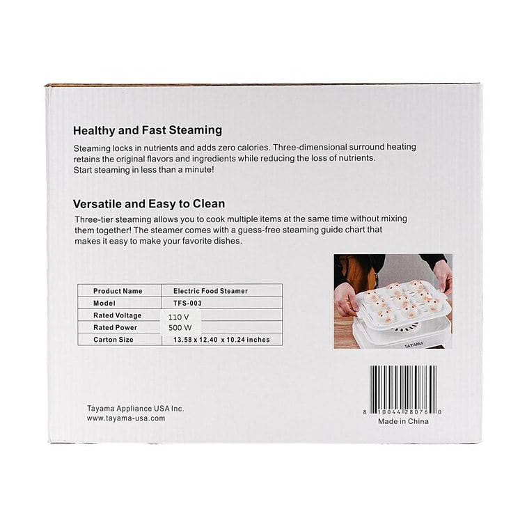 Tier Electric Steamer, for Steaming Vegetables, Fish and Steamed Buns - TFS - 003 7