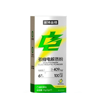 중국 직송: Notland 전해질 분말, 비타민 전해질 분말, 그린애플 맛, 상자당 3g x 7개