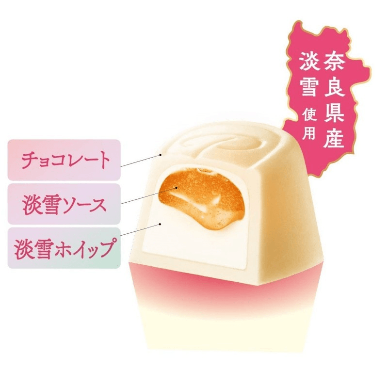 【日本直邮】 日本 FUJIYA 不二家 淡雪草莓奶油夹心白巧块 40g