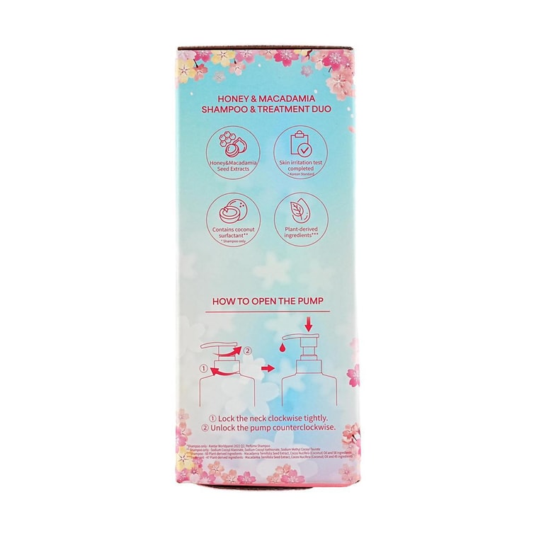 Cherry Blossom Edition Honey & Macadamia Shampoo, 16.9 fl oz + Treatment 16.9 fl oz 8