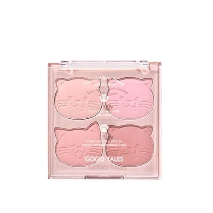 【中国直送】ゴーゴーダンス 4色エナジェティック ブラッシュパレット 03# バウンシー 10g×1箱