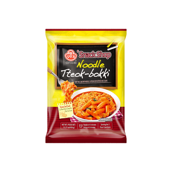 Spicy Rabokki Noodle Tteokbokki - Rice Cakes with Noodles, 15.37oz