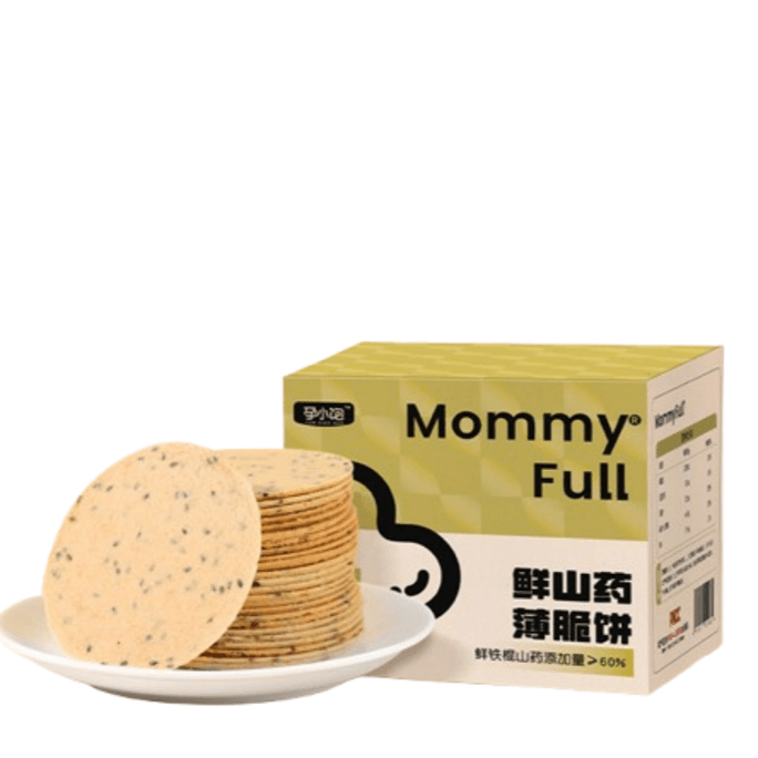 【中国直邮】  孕小饱 铁棍山药芝麻薄饼孕妇零食小吃营养孕期解馋解饿无糖精食品 300g/盒