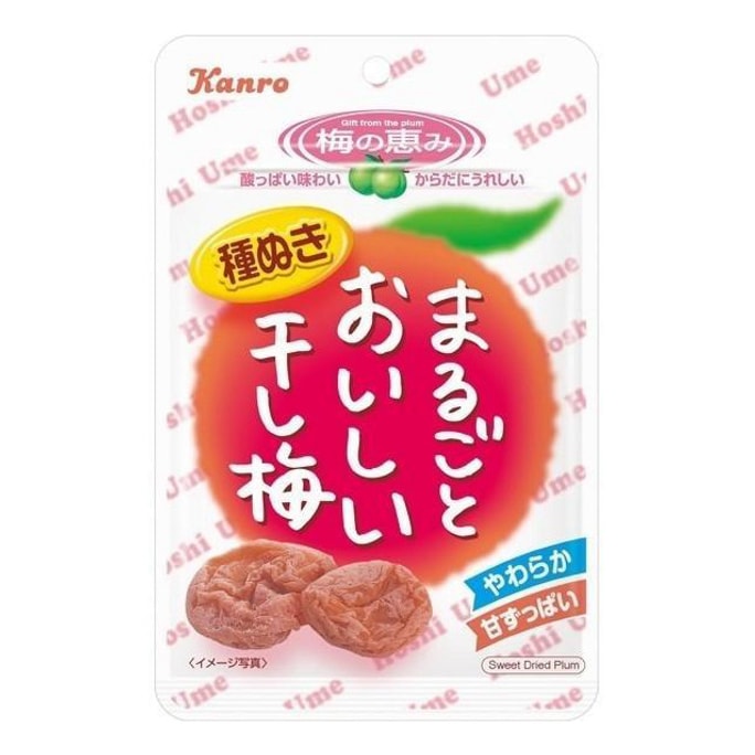 【日本直郵】Kanro 無果核梅子乾 甘甜味 19g