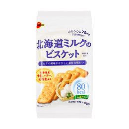 日本BOURBON波路梦 北海道牛奶饼干 4枚*8小袋装 145g