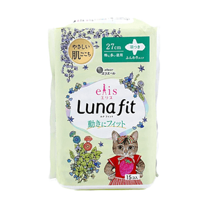 Luna Fit Skin Care wing, 15 Piece - Feminine Period Pads with Wings, 10.63 inch