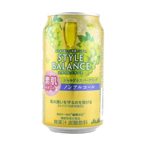 日本ASAHI朝日 無酒精汽水飲料 白葡萄口味 350ml