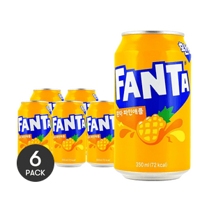 환타 파인애플 맛 소다 11.83 fl oz *6【6팩】【카페인 없음】