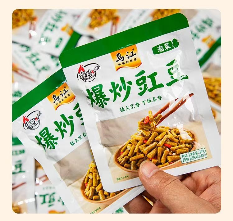 烏江 爆炒豇豆 酸豆角 下餐醃菜開味即食拌麵鹹菜30g*5包【囤裝】