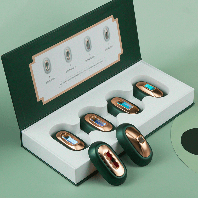 JOVS VENUS PRO升级版 家用多功能嫩肤脱毛仪 冰点光波除毛 配专业6头 全身分区脱护 适合重度毛发 面部私处适用  附护目镜刮刀 6