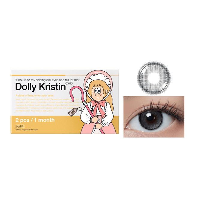 HapaKristin Colored Contacts【Candy Crush Gray】Monthly Disposable 2-Pack -1.00(100)