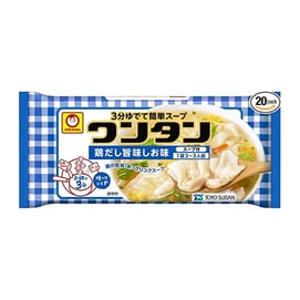 【日本直郵】日本MARUCYA 餛飩湯 雞湯鹽口味 水煮加熱3分鐘即食 即食湯 方便快速 1袋裝