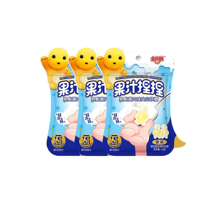 Juice Gummy Candies With Lactic Acid Bacteria Flavor, 60g*3 Bags