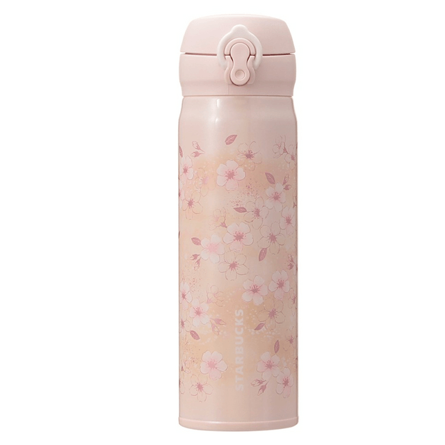 Starbucks SAKURA Steel Bottle, Pink Beige, 500ml - Yami.com