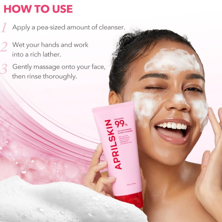 【美国直邮】韩国 aprilskin April Skin 烟酰胺深层洁面乳120克 6