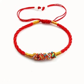 Dragon Boat Festival Red Rope Colorful Rope Pineapple Knot 500g/pc