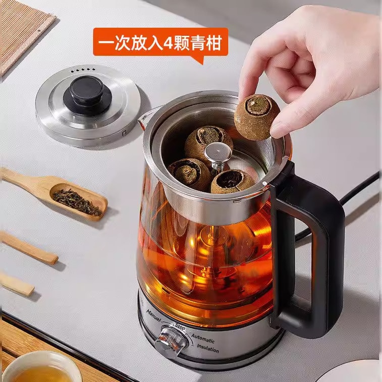 1.5L Smart Tea Maker with Temperature Control, 304 Stainless Steel & Borosilicate Glass, US Plug, Keep Warm Function, Easy to Clean, Ideal for Home, Office, Hotel and Tea Brewing. 2