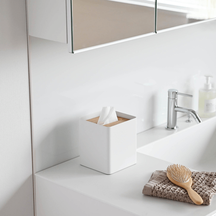 Tissue Box Cover - Square - Steel Walnut 4