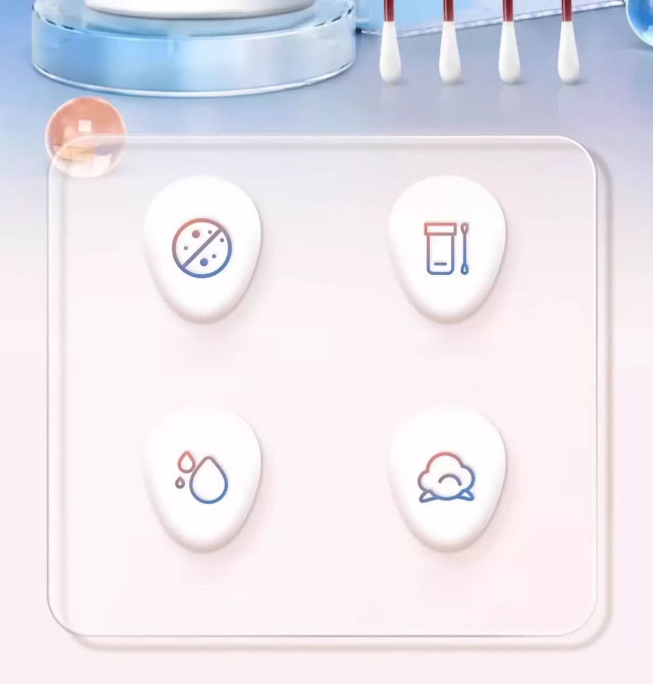 海氏海诺 碘伏棉签 饱满棉头 柔软亲肤 消毒液含量高 一折即用 简单便捷 50支