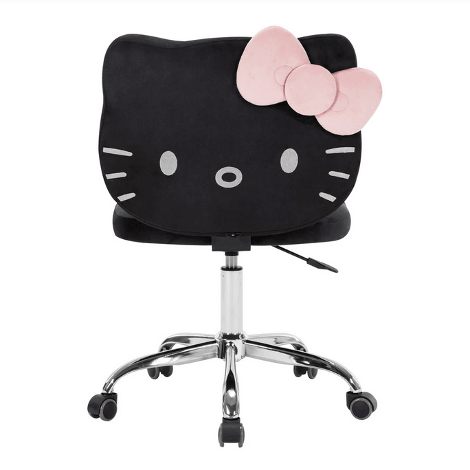 Hello Kitty 卡哇伊旋轉梳妝椅(黑色)