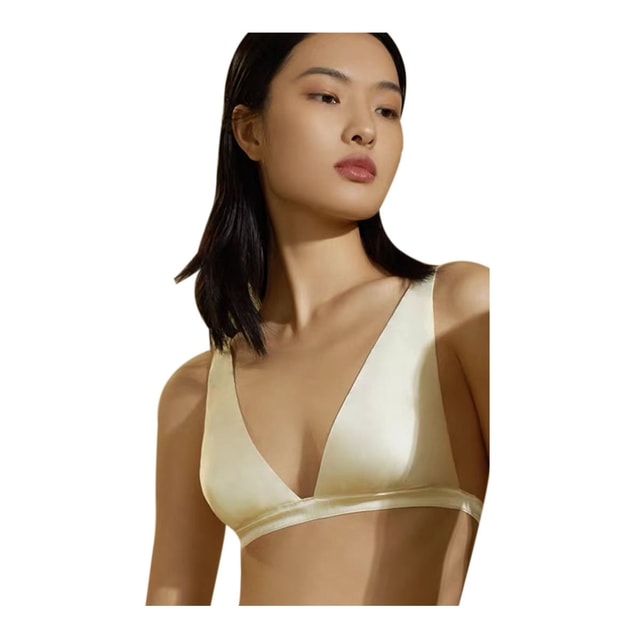 Real Silk Soft Underwire Big Breasts Look Small Thin Bra NZFBD307#  Porcelain White 75E