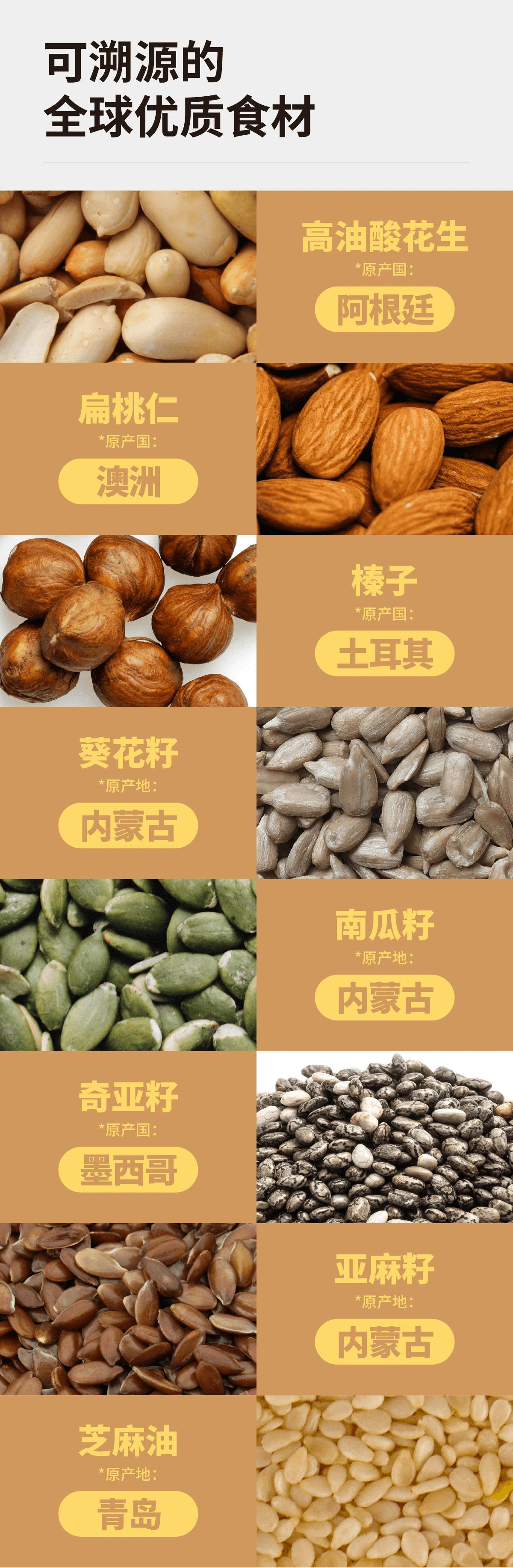 【中國直郵】 有樂島 /研磨混合堅果種子醬 花生扁桃仁榛子葵花籽南瓜籽奇亞籽醬140g*1瓶