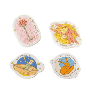 【中国直邮】 树可 小王子洗碗海绵擦块清洁刷锅吸水布厨房专用泡沫百洁布木浆棉10.5*9cm*4个