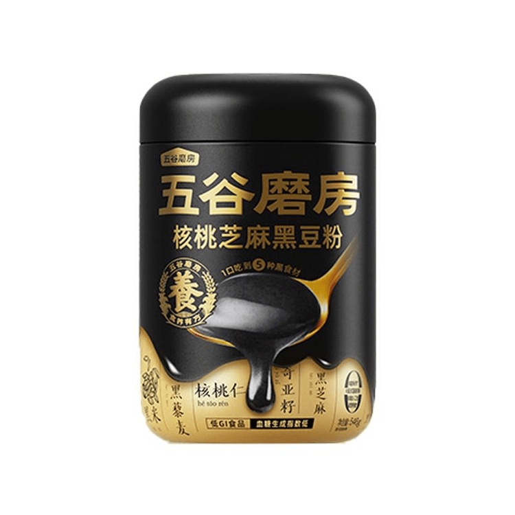 中國直郵】五穀磨坊黑芝麻糊核桃芝麻黑豆粉黑之養五黑粉代餐粉