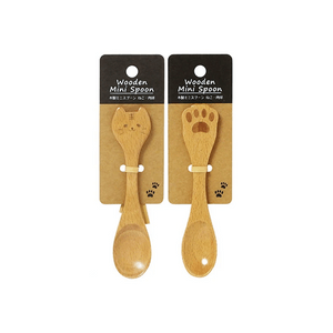 Wooden Mini Spoon Cat Face 1 Piece