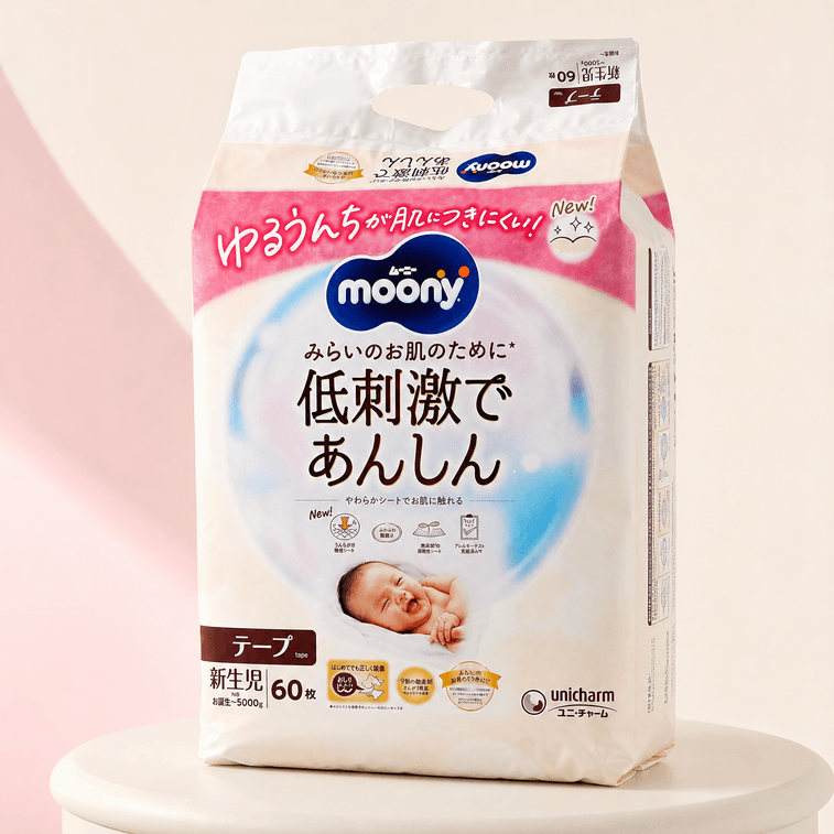 ベビーおむつ テープタイプ 新生児 NBサイズ 11lb未満 60枚入り 【低刺激性・敏感肌用】 1