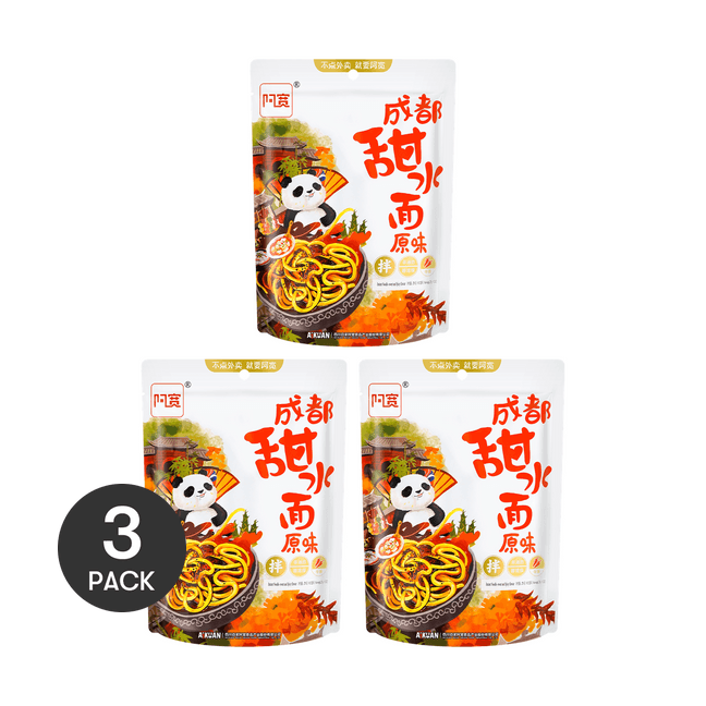 【超值分享装】阿宽成都甜水面 袋装 270g*3包