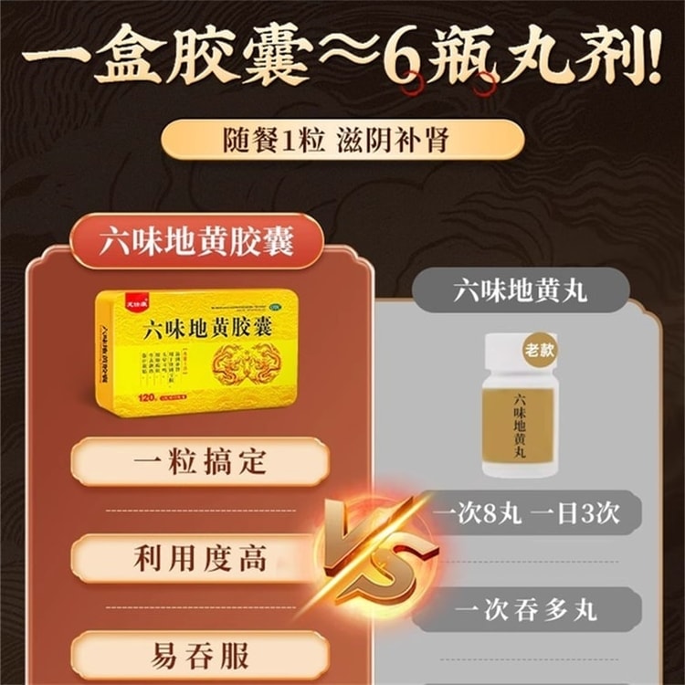 中国直送】 龍仕康 六味地黄カプセル 陰を滋養し腎を補う 性福を