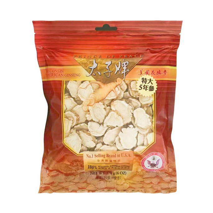 太子牌 美国威斯康辛州  参片 威州花旗參農業總會官方认证全美销量冠军 6oz 170g