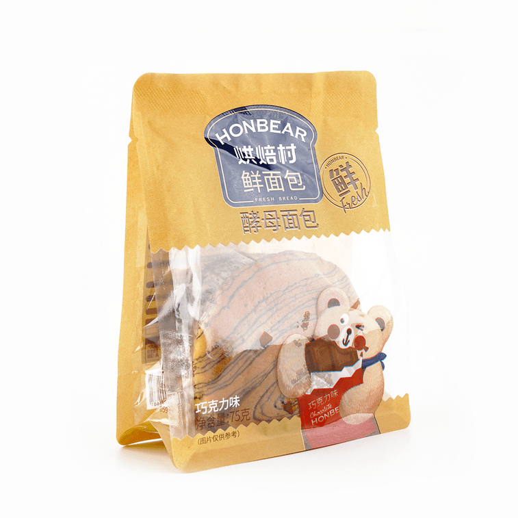 烘焙村 鲜面包 酵母面包 巧克力味 75g【早餐吐司点心】 6