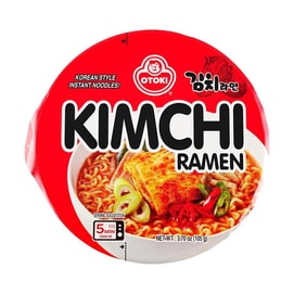 Kimchi Ramen Bowl Cup Noodles- Authentic Korean Instant Noodles with Real Kimchi ,3.7 oz