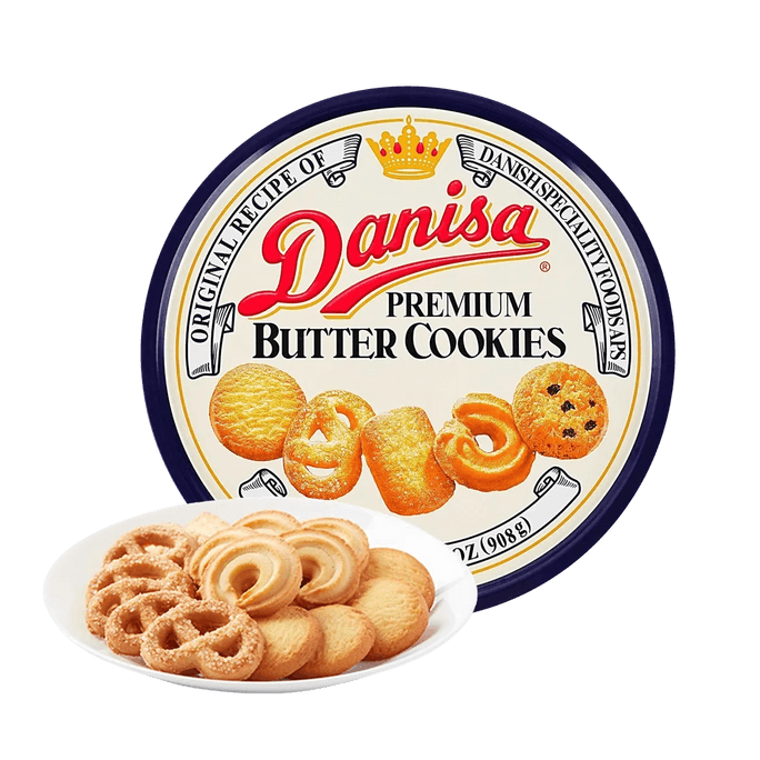 丹麦ROYAL DANISA皇冠曲奇 综合手工曲奇饼干礼盒  铁盒裝 908g【浓醇酥香】