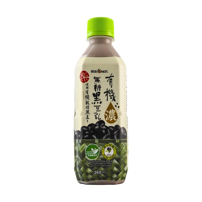 台湾统洋 有机无糖黑豆乳  360ml【浓度up!!】