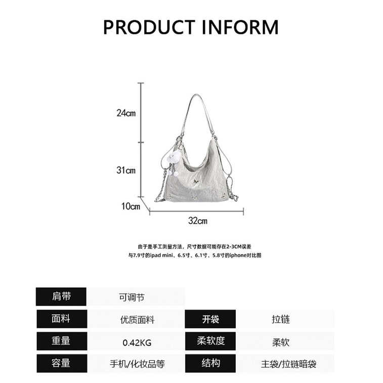 Large-capacity Butterfly bag Black (with Pendant) F 1 piece Versatile Shoulder & Crossbody Tote bag With Elegant Niche Style For Daily Commute 6