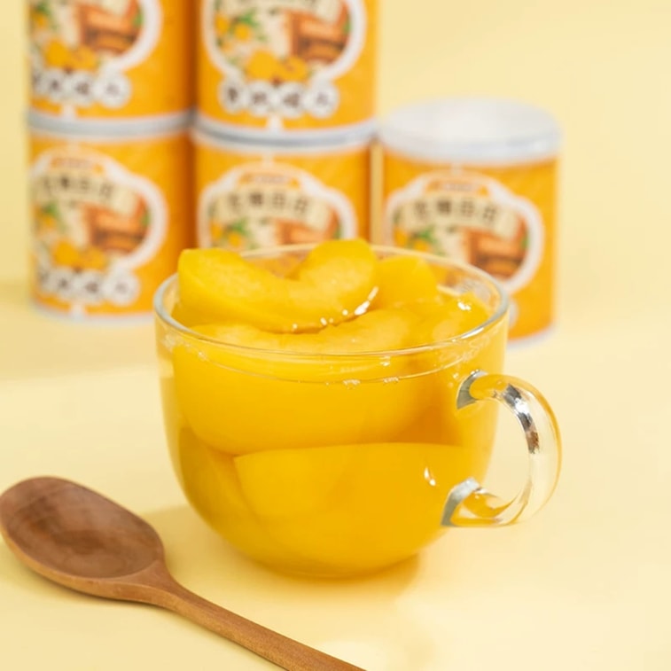 【中国直送】臨家埔子 黄桃 缶詰フルーツ 312g*1缶 3