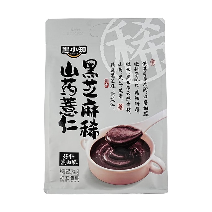 Chinese Yam , Coix Seeds and Black Sesame Cereal Drink, 19.75 oz 【Ready To Eat】