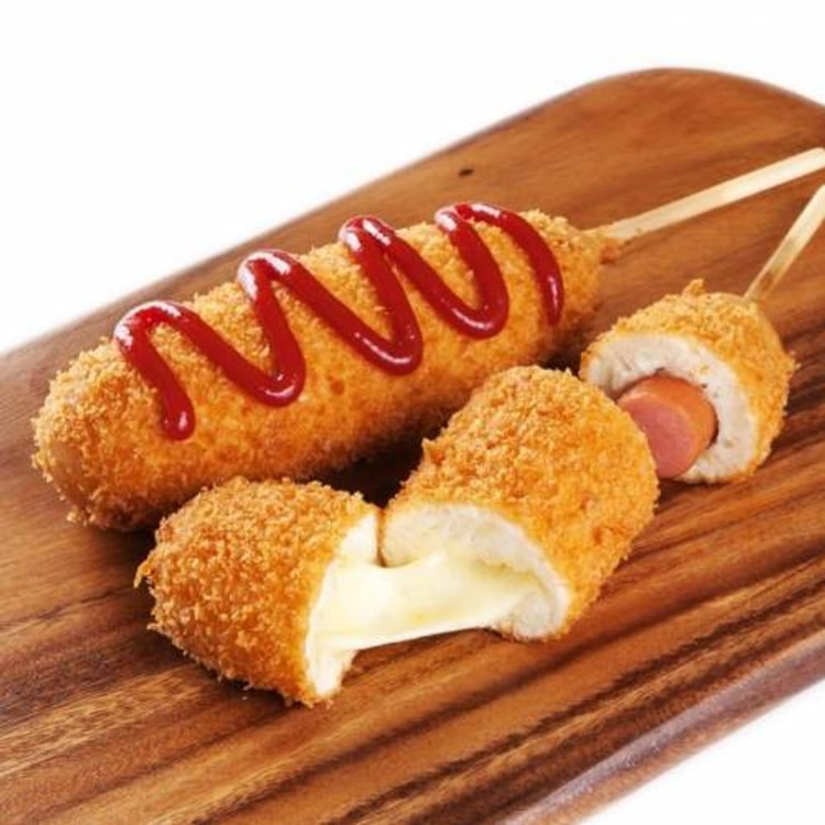 Korean Mozzarella Cheese Corn Hot Dog Frozen Snack 5pc 350g Yamibuy