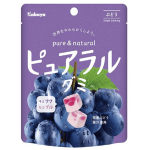 【日本直邮】 日本 KABAYA 卡巴也常规口味 巨峰葡萄 日本国产果汁夹心软糖 58g