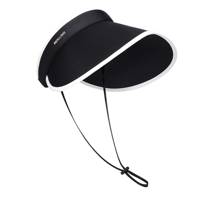 [중국발 다이렉트 메일] 여름용 자외선 차단 모자, 야외용 양산, 자외선 차단, 통기성 중공 탑, 블랙