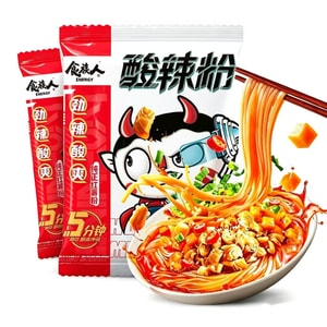 食族人 酸辣粉 香辣粉丝 酸辣红薯粉 米线 泡面 110g*2袋【220g】 方便面 夜宵 解馋【巨过瘾巨好吃】